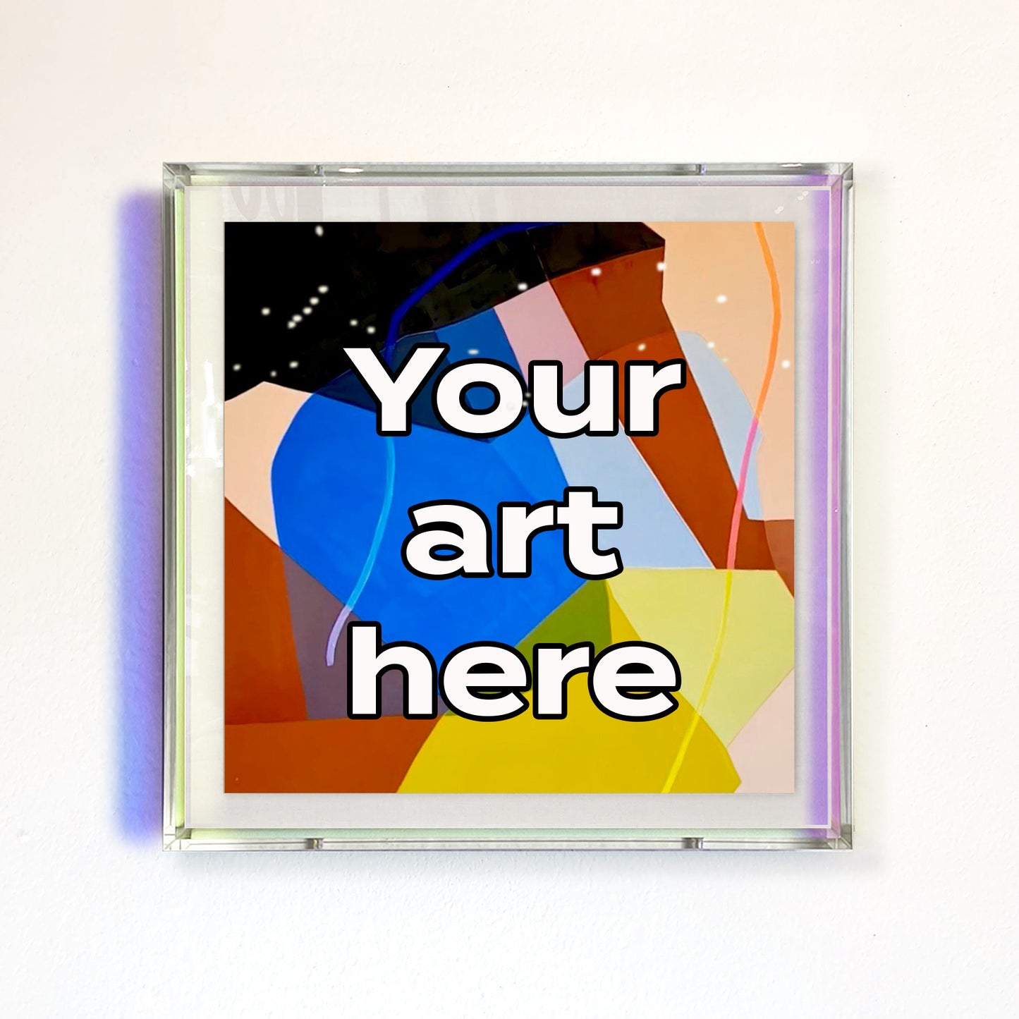 Case of 6 | 12x12 Acrylic Box Frames | Iridescent